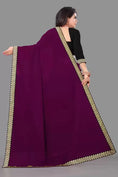 Embellished Daily Wear Georgette Saree  (Purple)